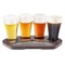 Final Touch 8.5 oz Clear Glass/Wood Beer Flight Board GBT114 - alternate 1